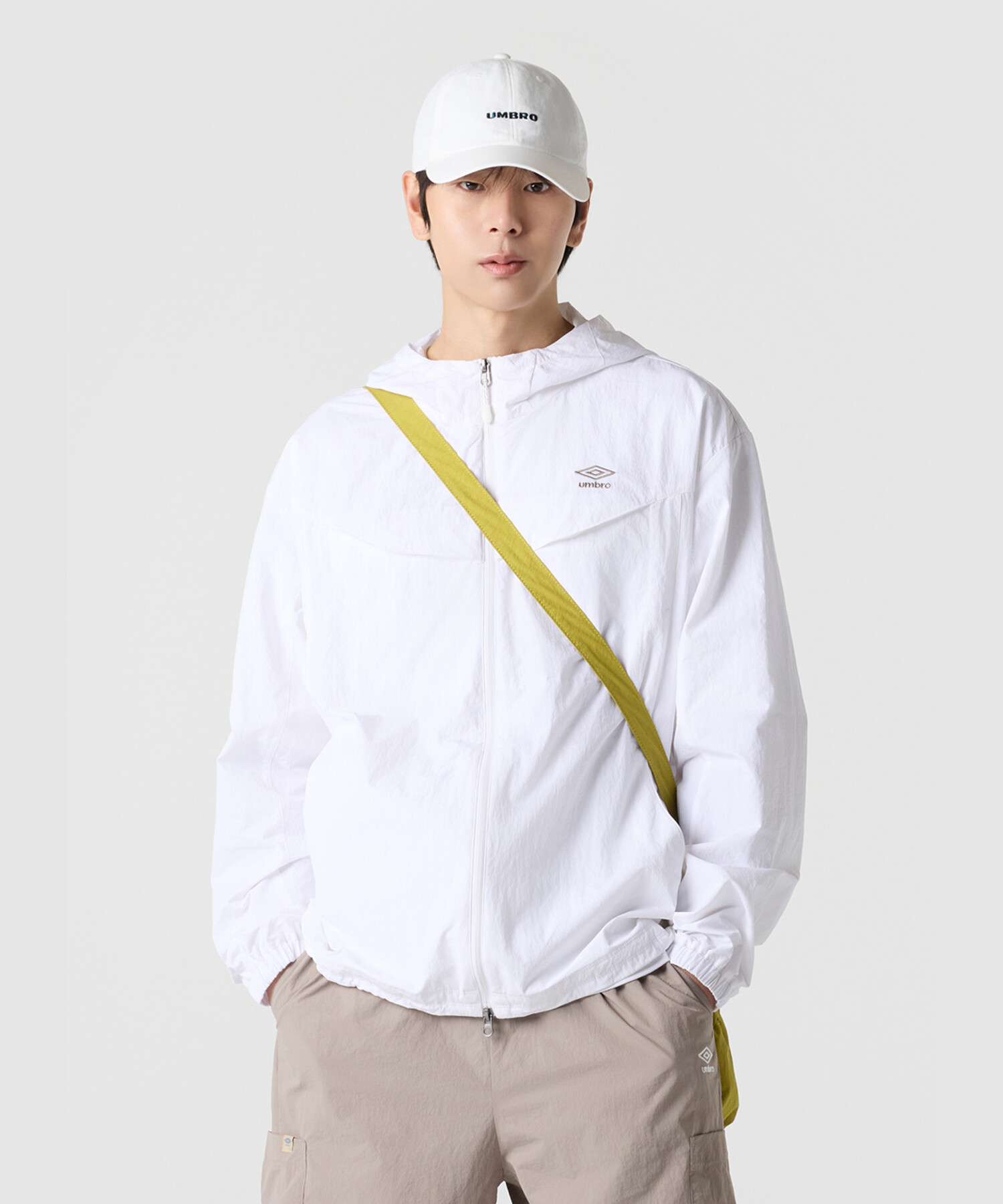 [UMBRO X NCT WISH] Ветровка с капюшоном Highway White UR223CJK41
