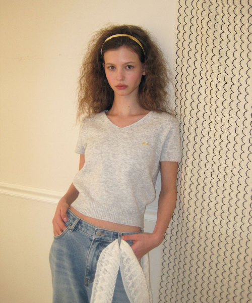 Rony half v knit - Gray