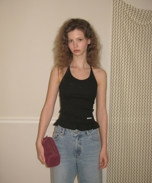 Bobo frill sleeveless - чёрный