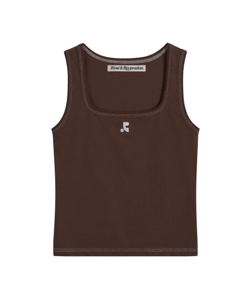 COLORATION STITCH SLEEVELESS - коричневый