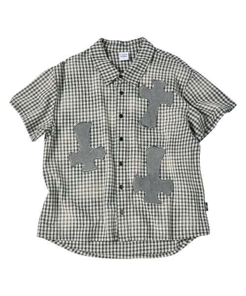 Denim Cross клетчатая полурубашка Black