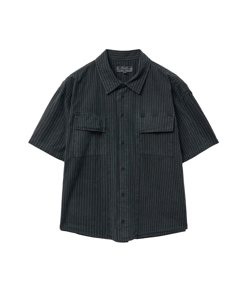 Dyed stripe Рубашка чёрный
