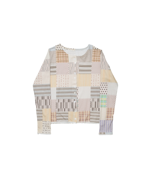 Хлопковый кардиган с графикой (Beige)