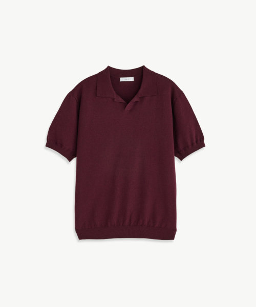 Тонкий трикотажный пуловер DIEMS из льна Wine (Classic Fit)_DKTXB13CSA