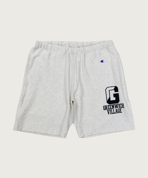 Reverse Weave Graphic Sweat Shorts Oatmeal