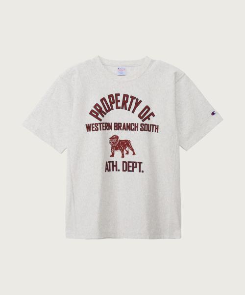 Reverse Weave College Graphic Short Sleeve T-Shirt Oatmeal