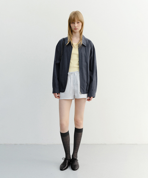 UNISEX ВоротникED LIGHT BLOUSON Куртка_UDJU6B121_SMOKY тёмно-синий