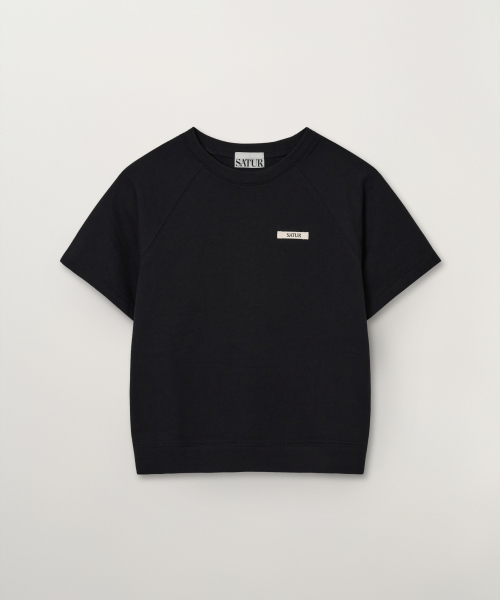 (W) Базовый свитшот с коротким рукавом Black
