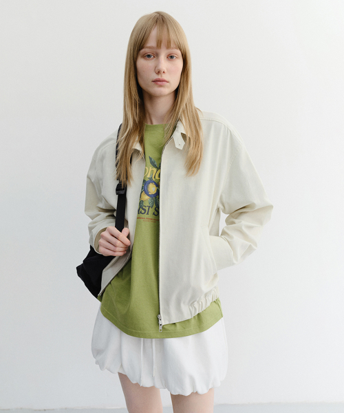 UNISEX ВоротникED LIGHT BLOUSON Куртка_UDJU6B121_слоновая кость