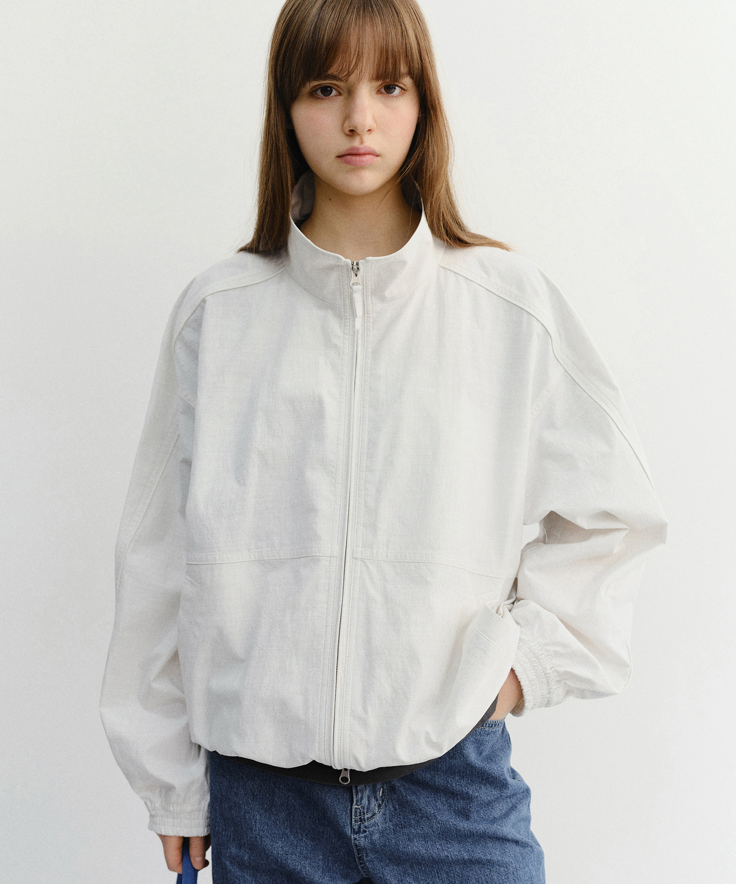 UNISEX SUMMER HARRINGTON Куртка CREAM STRIPE