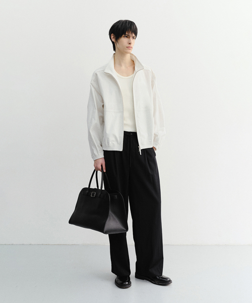 LOUNGE WOOL SLACKS_UDPA6B321_чёрный STRIPE