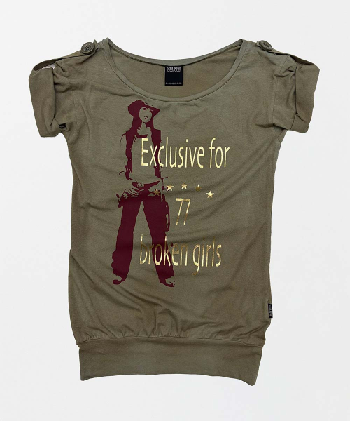스컬프터(SCULPTOR) Broken Girls Roll Up Tee Dirty Sand - 사이즈