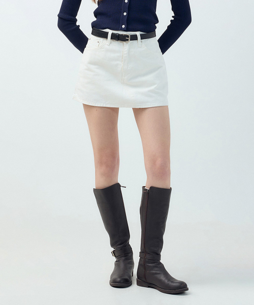 [W] 데일리 코튼 A라인 미니스커트