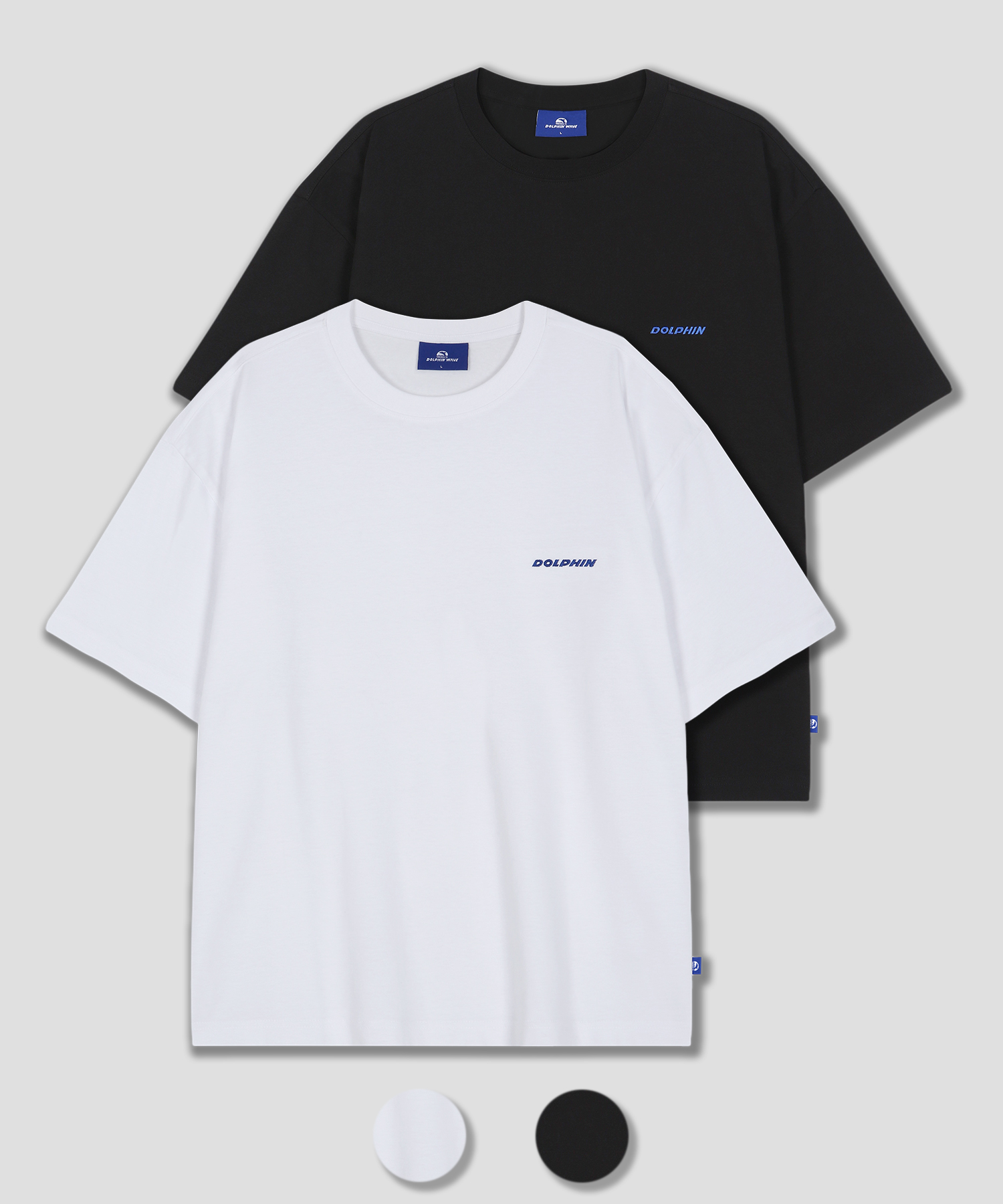 DOLPHIN EMBROIDERY LOGO HALF SLEEVE ФутболкаS 2PACKAGE
