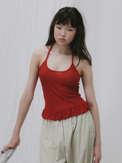 Halter neck sleeveless (красный)