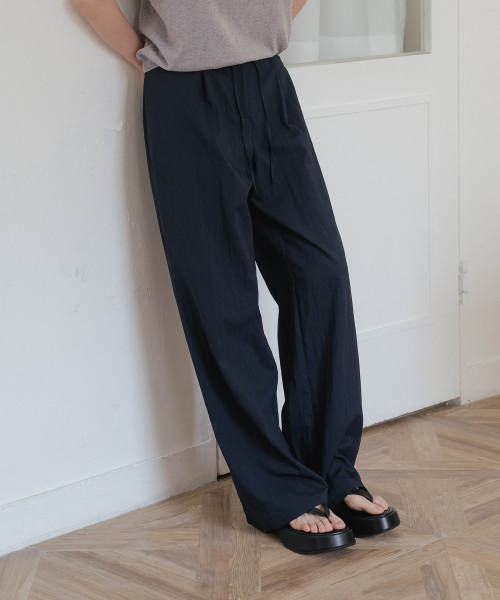 Wrinkle texture pants [TISU05PT02]_Navy