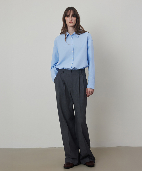 Spring Back Banding Two-Tuck Slacks Trouser_Pants