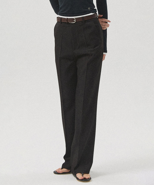 Полурасклешенные брюки Urbane Semi Bootcut Slacks_BLACK