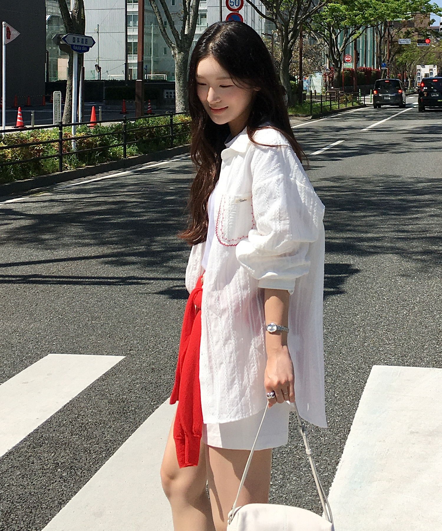 Pocket stitch point shirt [TISU05SH01]_Ivory