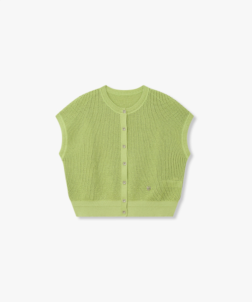 Вязаный жилет-сетка кроше Green 7156250007