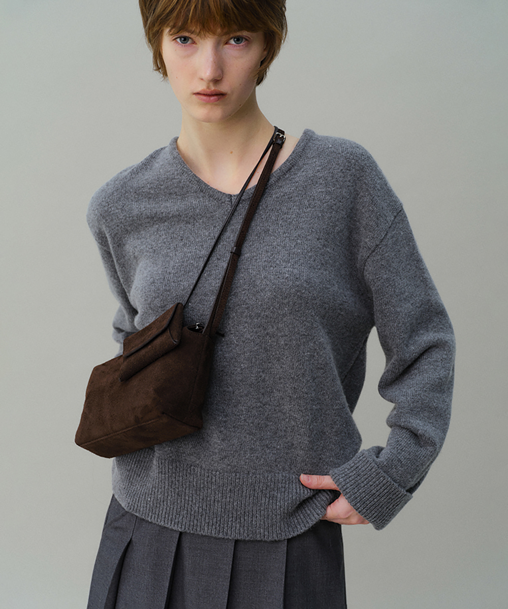 linger bag (suede brown) _ from Italy