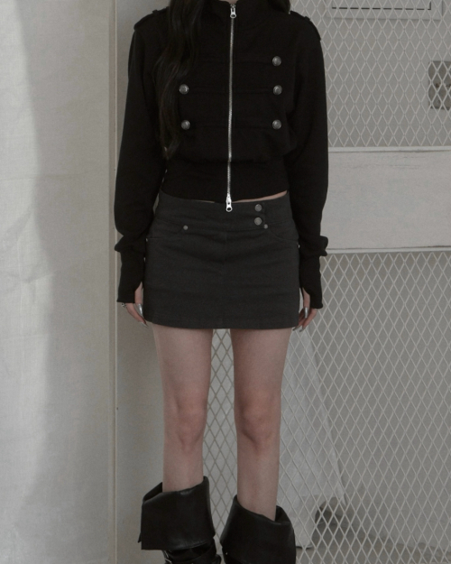 MUSINSA公式 | KHAKIPOINT Utility Mini Skirt (charcoal)
