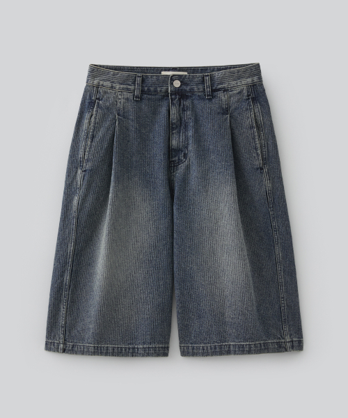 Полосатые джинсовые шорты бермуды Indigo Blue