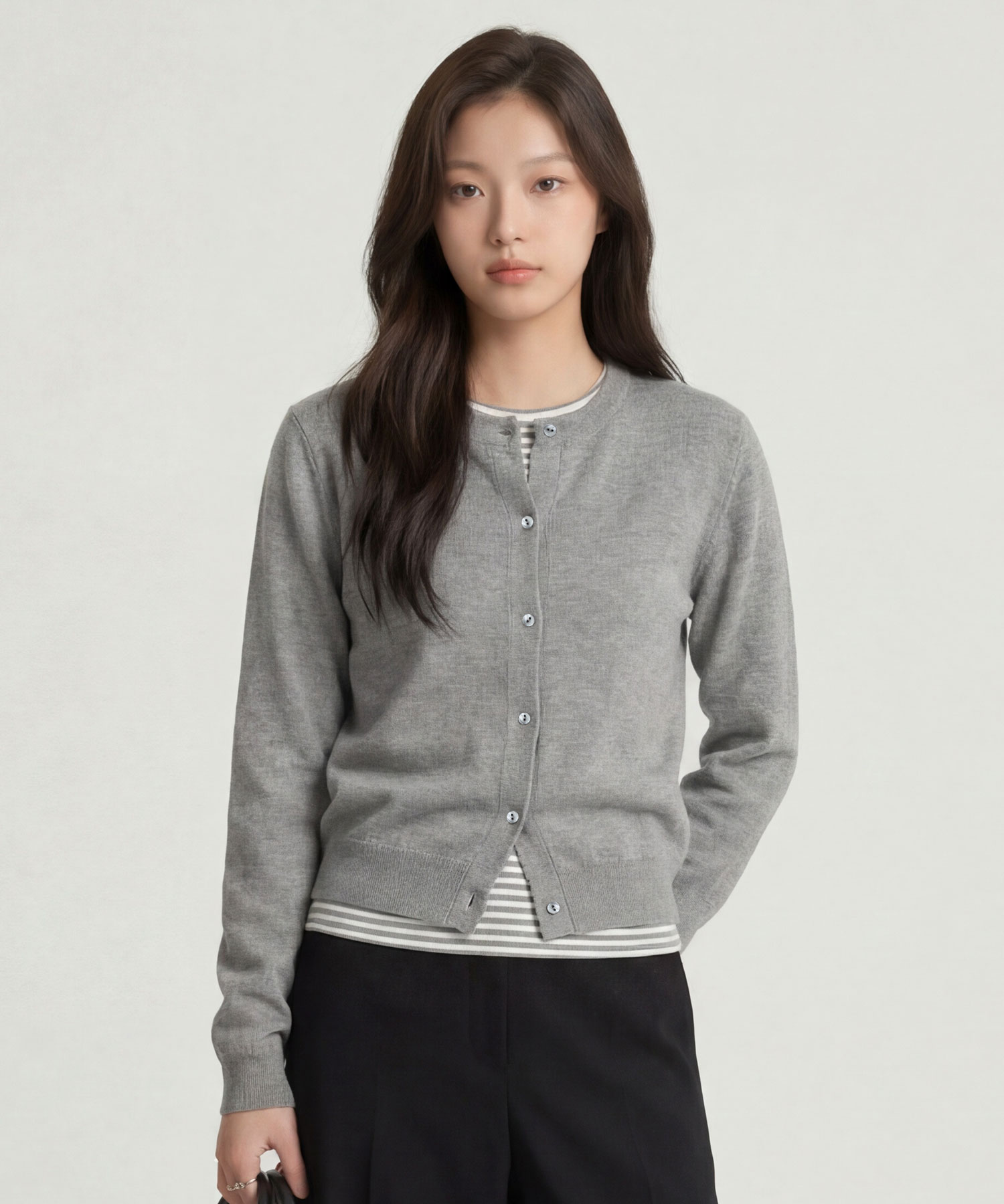AIR FLEX ROUND CARDIGAN (GRAY)