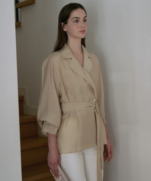 Erine Double Robe Jacket BEIGE