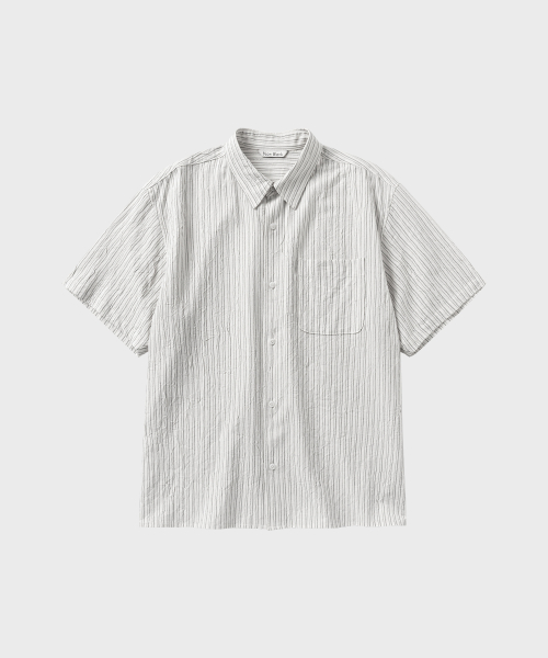 Полосатая кроп-рубашка Crease HS Black Stripe