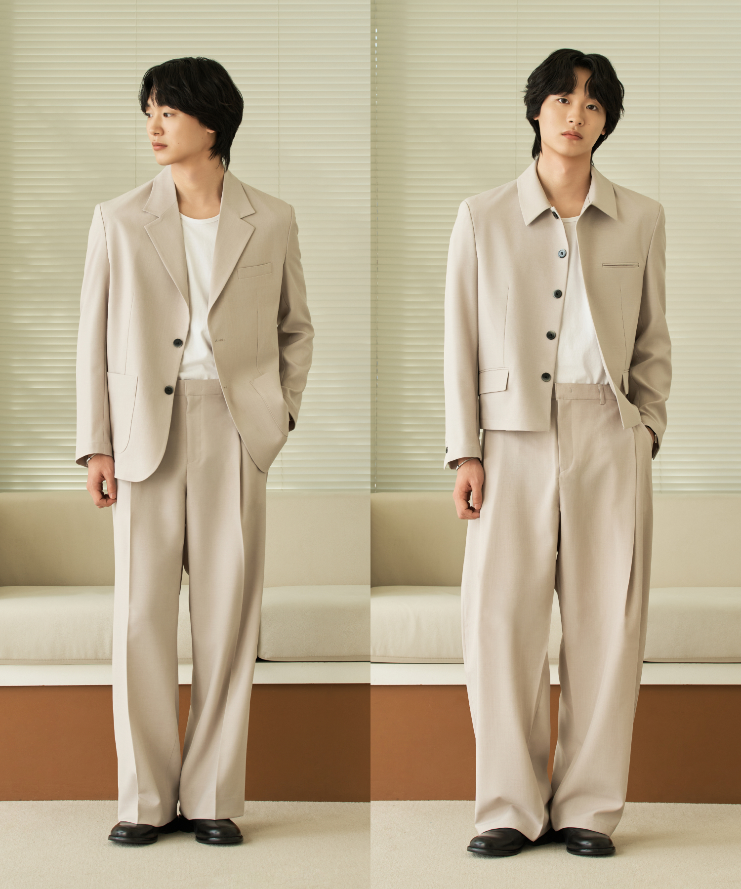 SS washable модульный костюм-сет S01 Greyish Beige [сет]