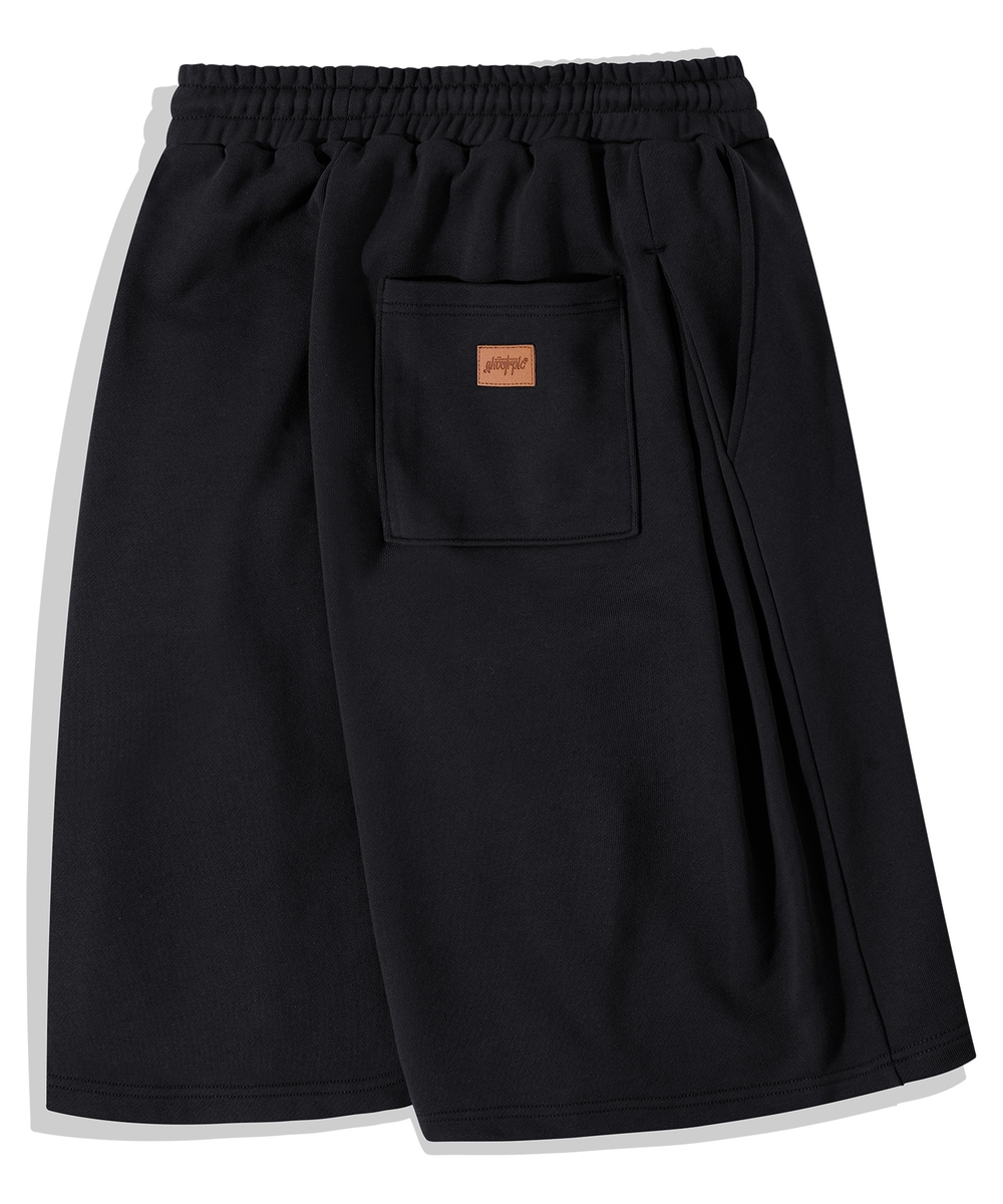 Бермудские свитшот-шорты с боковым защипом GP-512 Black