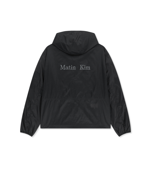 MUSINSA公式 | MATIN KIM BACK LOGO HOODY WINDBREAKER FOR MEN IN BLUE