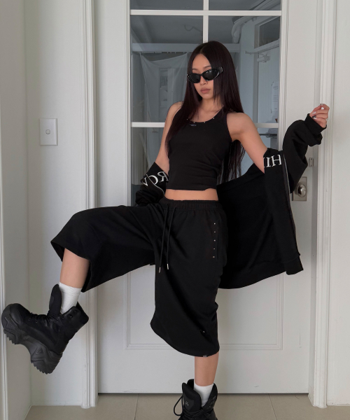 Baldu Stud Halter-Neck безрукавный Black