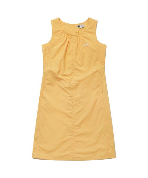 라운드 슬리브리스 원피스 YELLOW