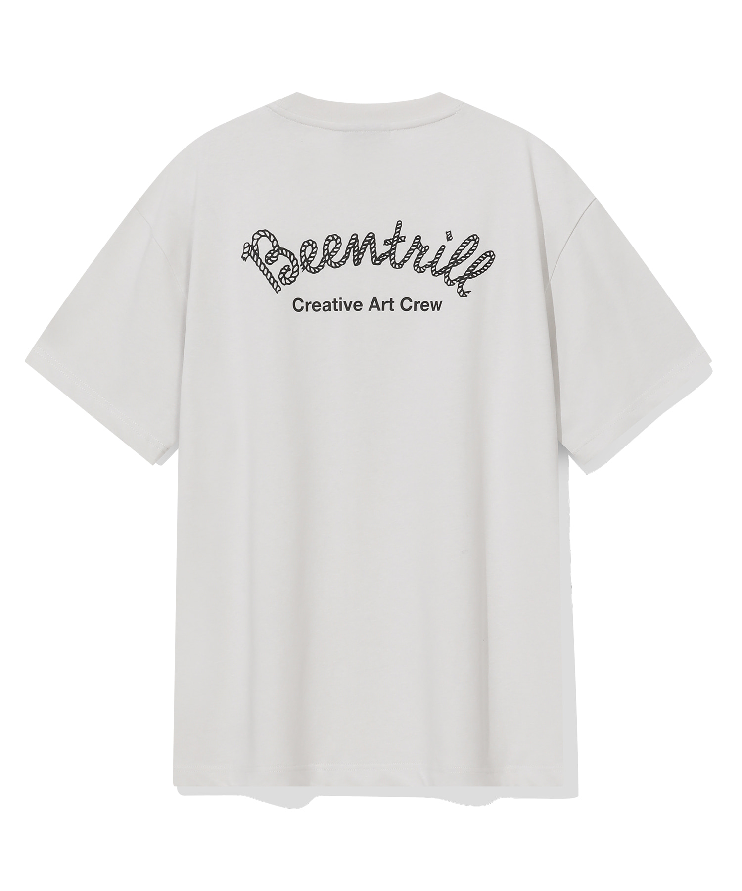 оверсайз футболка с лого и принтом на спине (off-white)