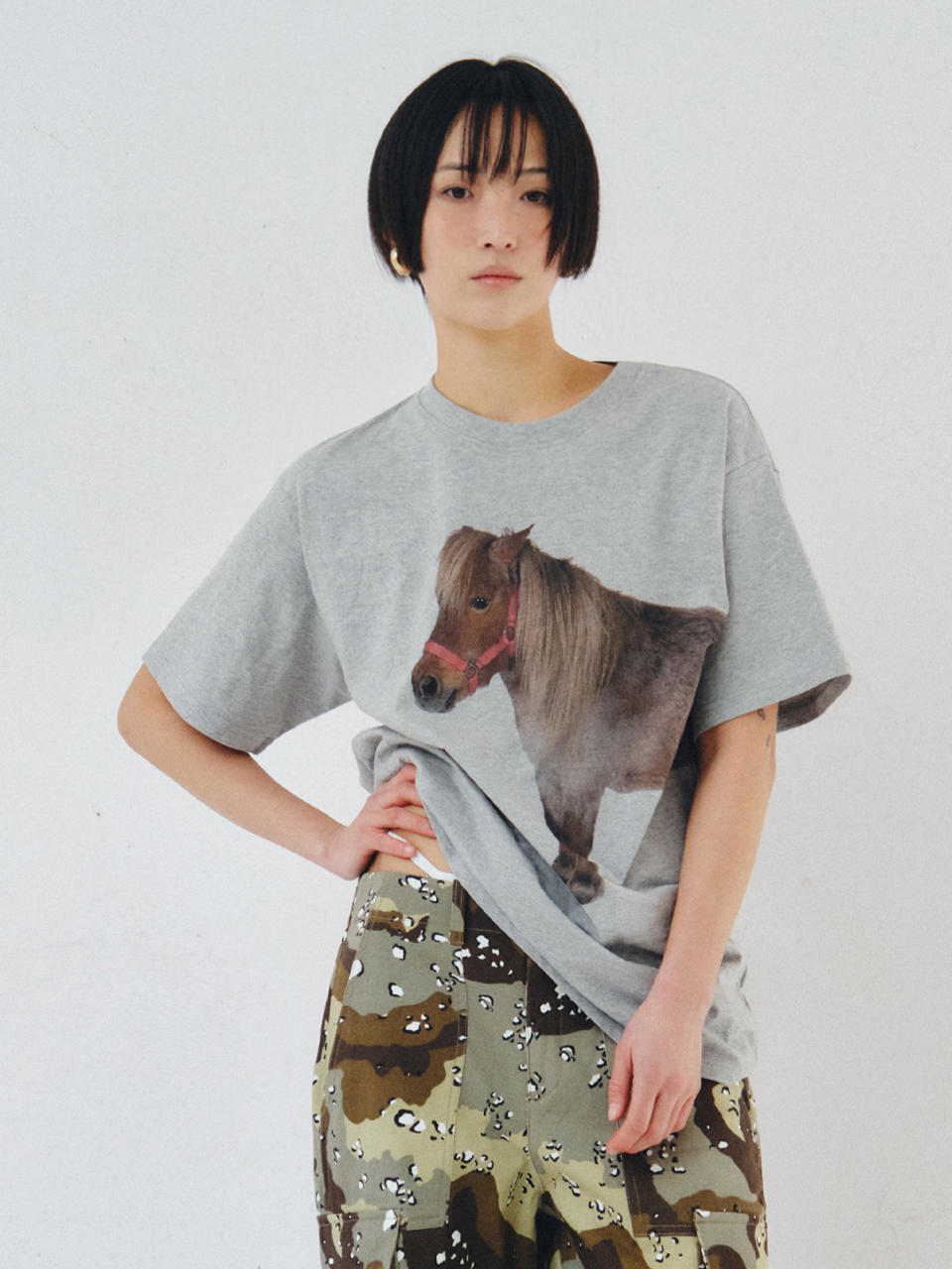 HORSE футболка HEATHER GRAY