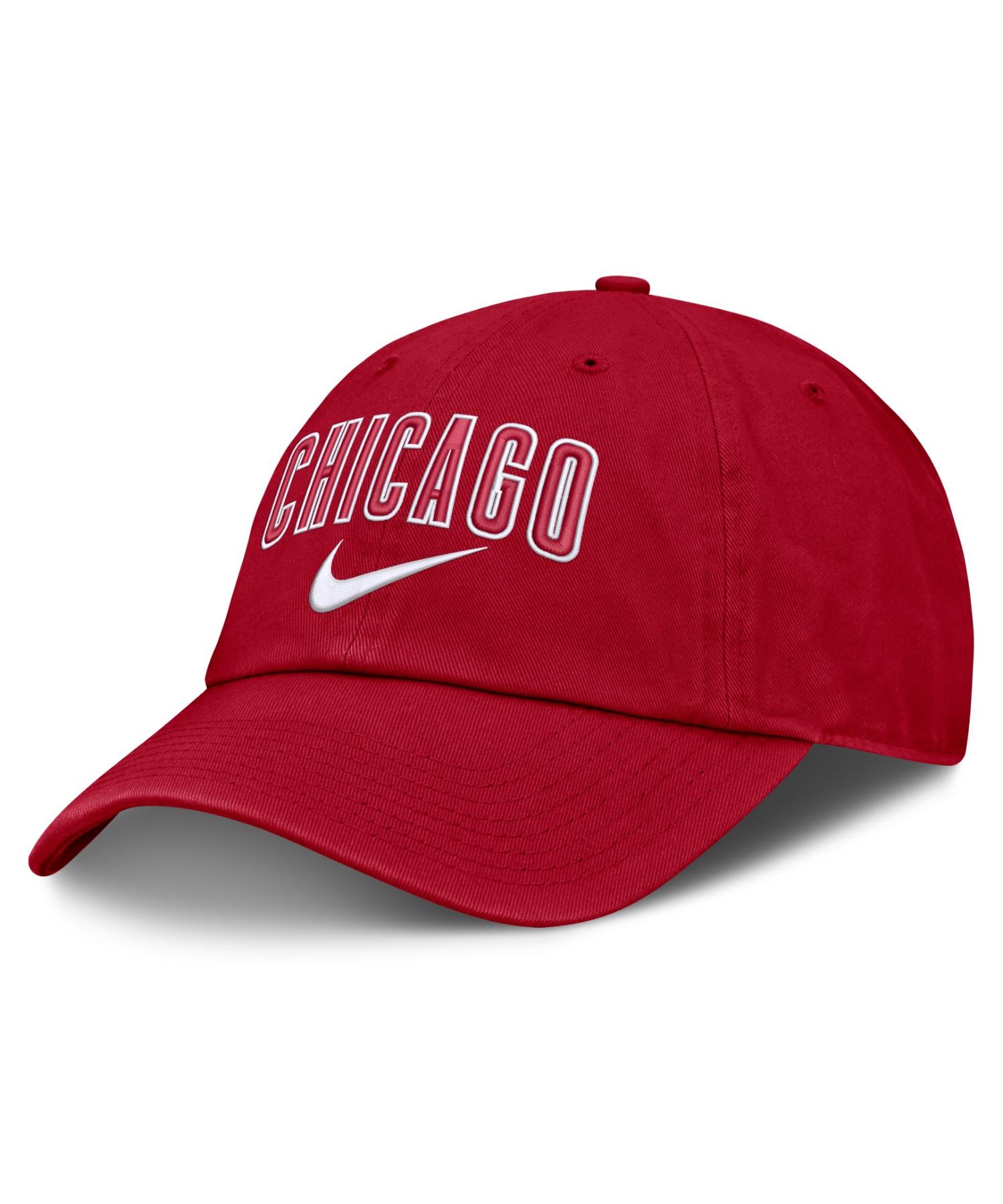 Chicago Cubs NIKE PRIMETIME CLUB UNSTRUCTURED ORGANIC COTTON CAP - Gym красный