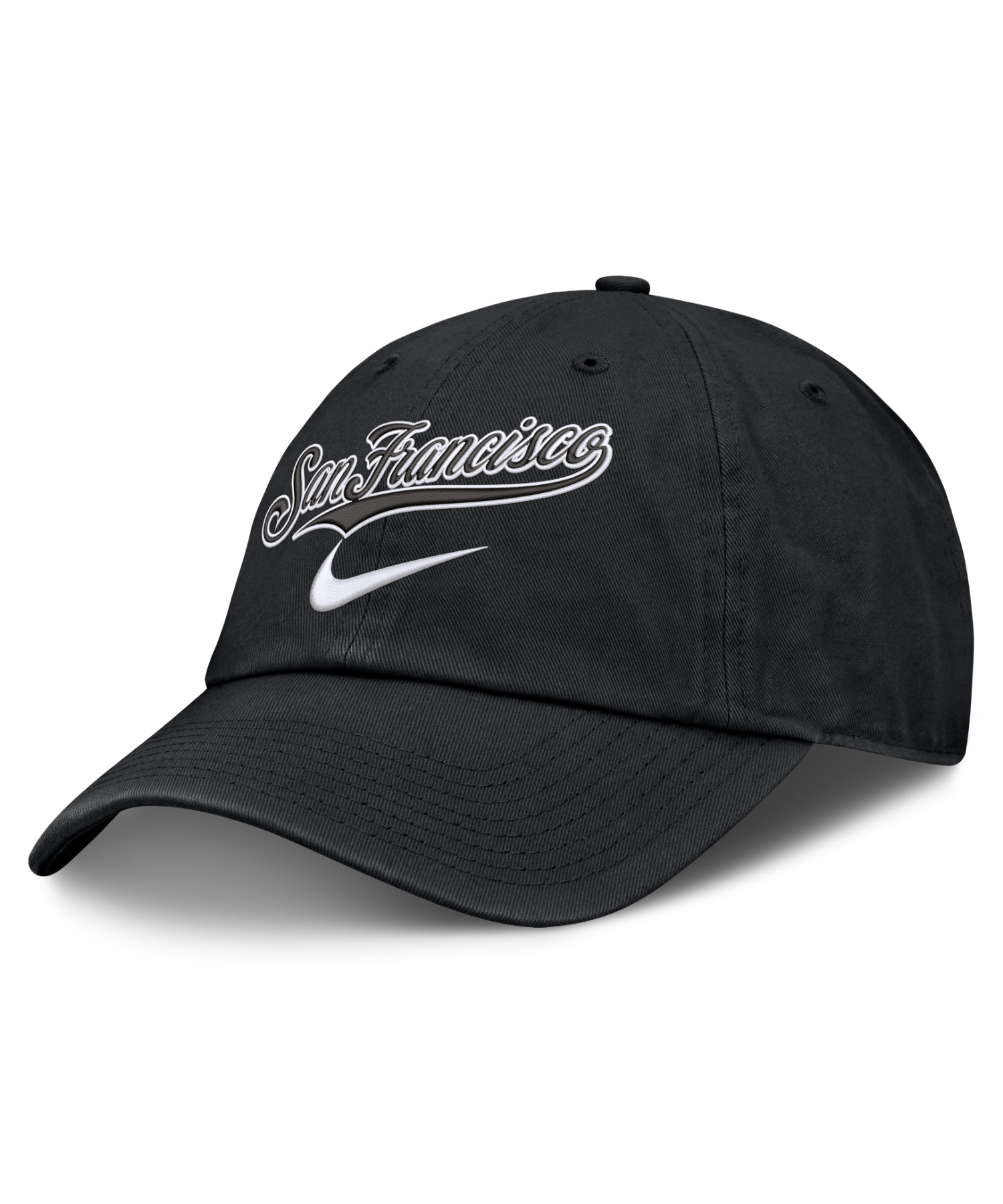 San Francisco Giants NIKE PRIMETIME CLUB UNSTRUCTURED ORGANIC COTTON CAP - черный