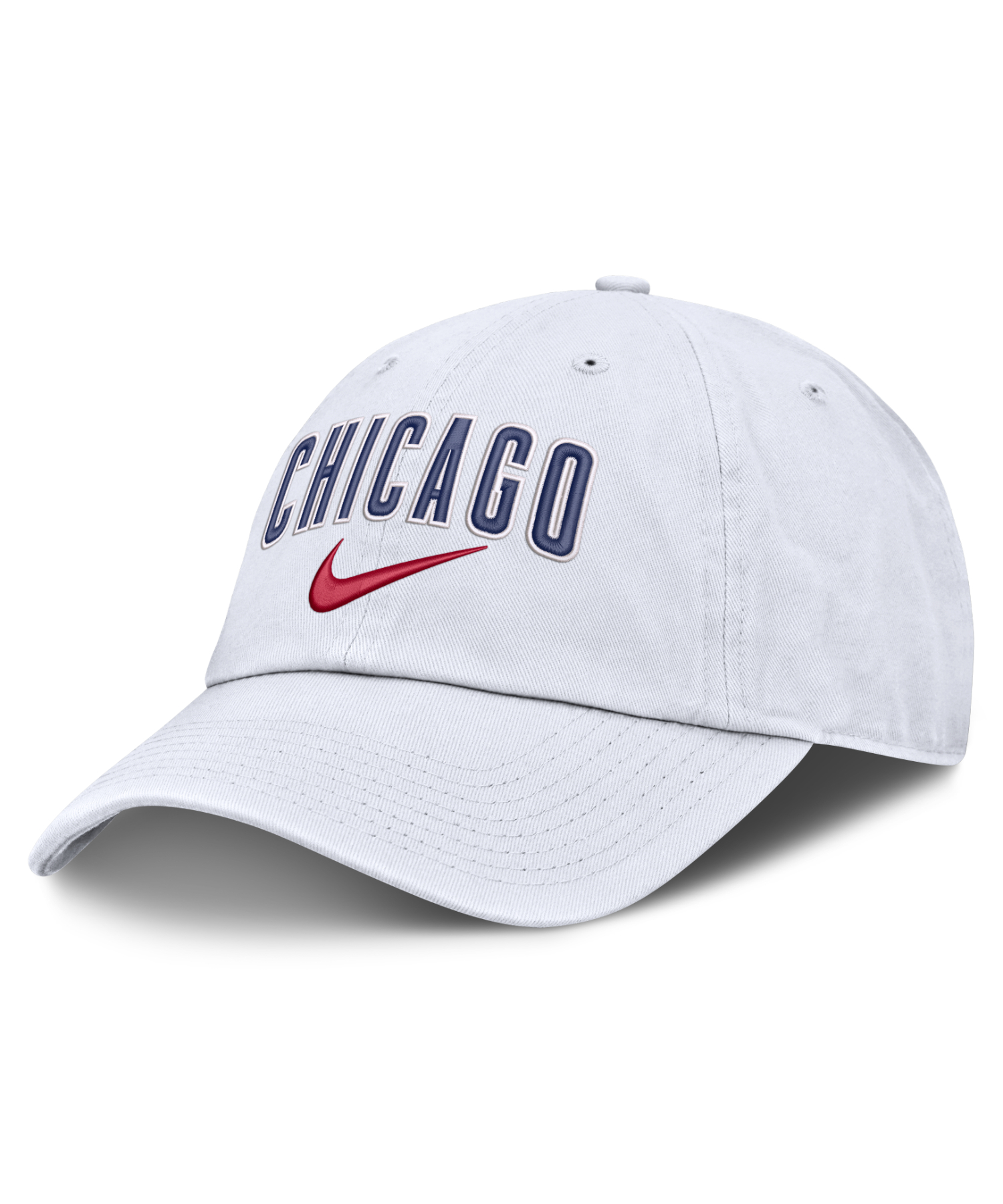 Chicago Cubs NIKE PRIMETIME CLUB UNSTRUCTURED ORGANIC COTTON CAP - белый