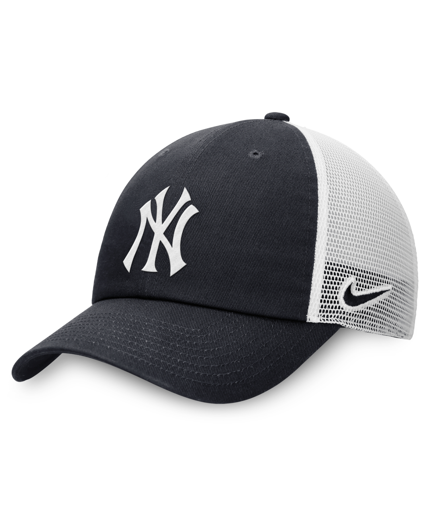 New York Yankees NIKE CLUB UNSTRUCTURED TRUCKER CAP - Pitch Blue/White