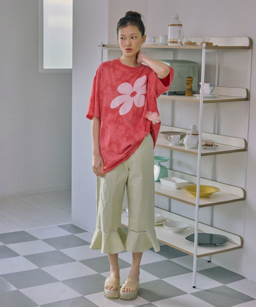 Bloom Frill Pants_Light Green
