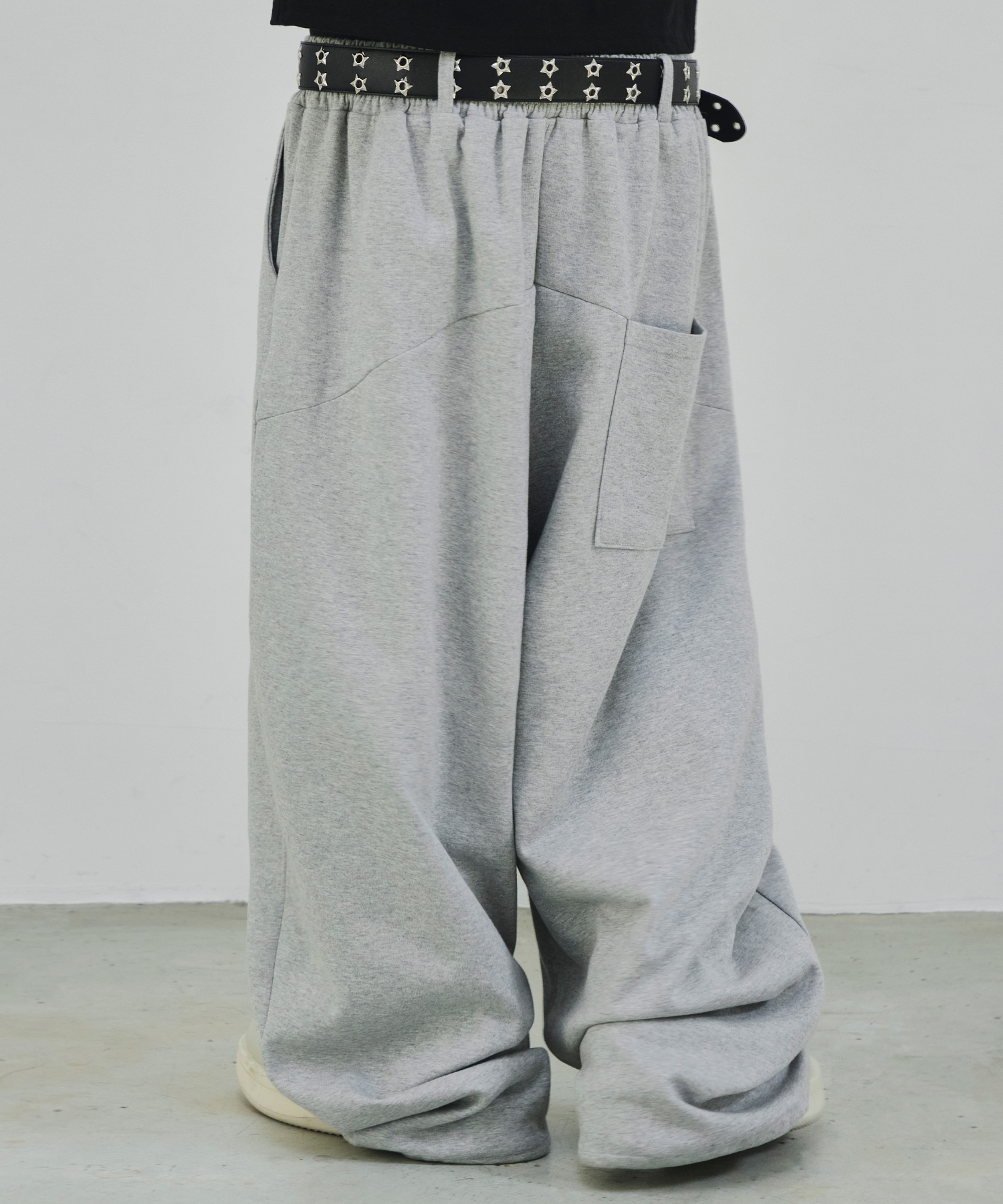 Свободные спортивные штаны с ремнем [Grey]