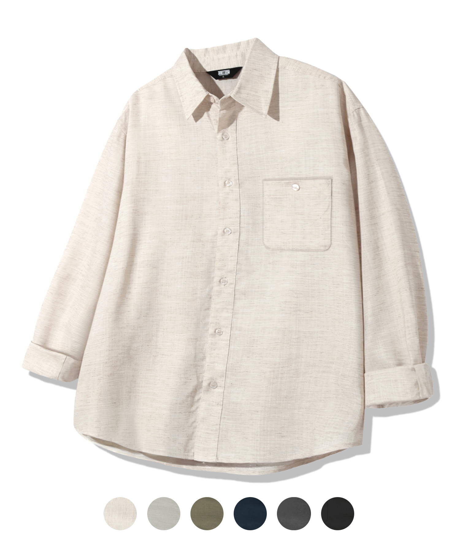 ESSENTIAL LINEN TENCEL COMFORT CROP SHIRT_6color