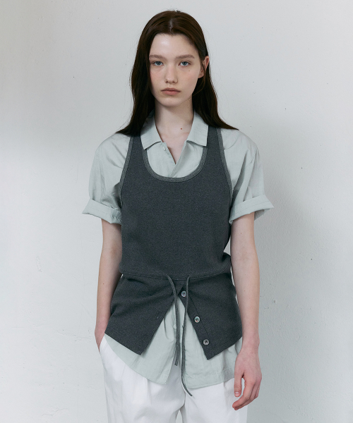 tie halter топ (gray)