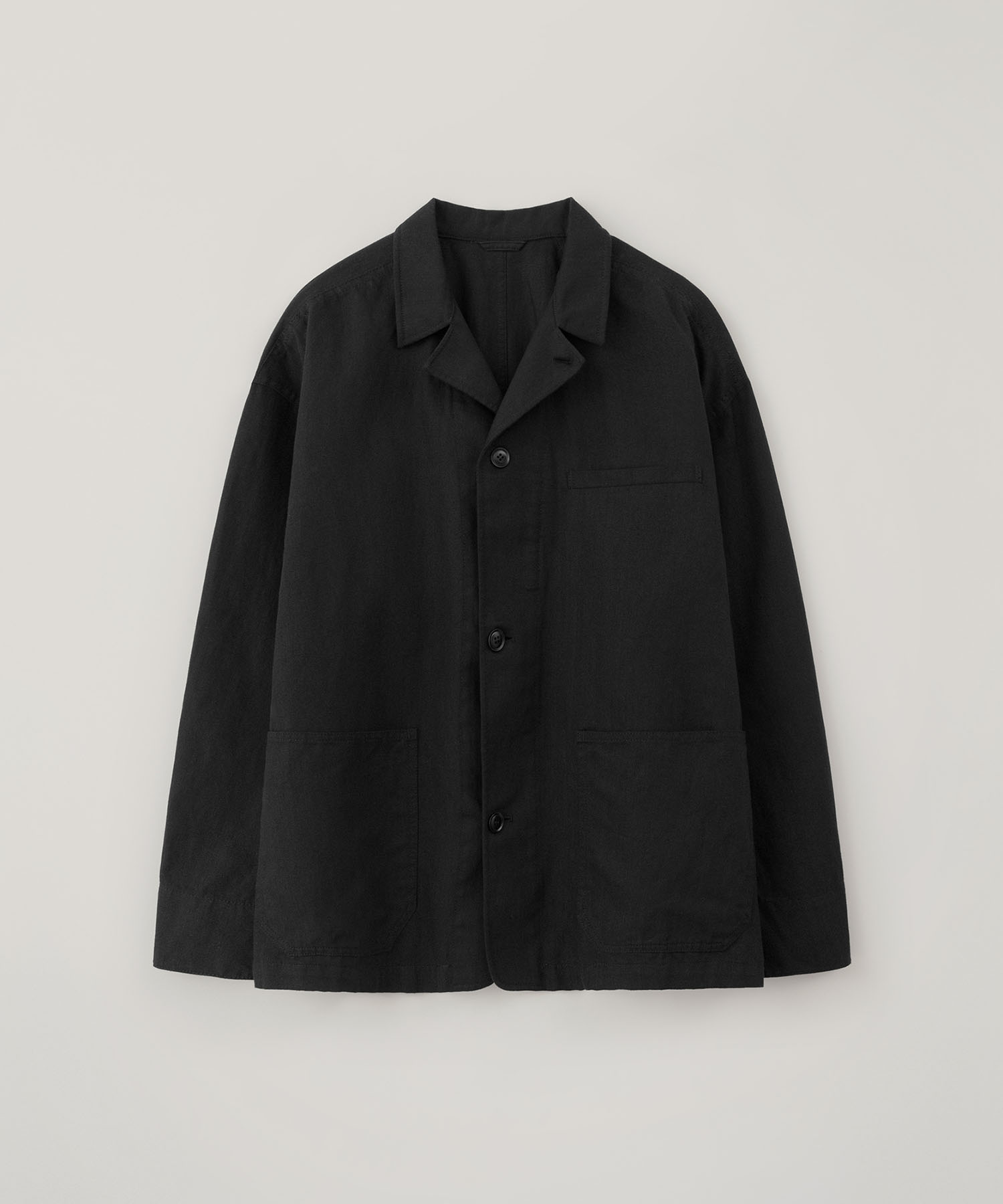 RUSTIC LINEN JACKET_BLACK