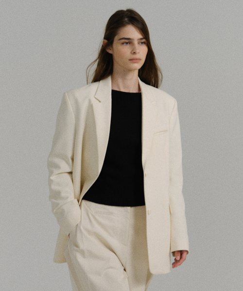 lip tailored jacket (ivory)