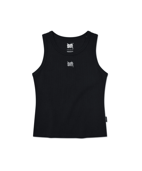 W TAG BASIC SLEEVELESS - BLACK