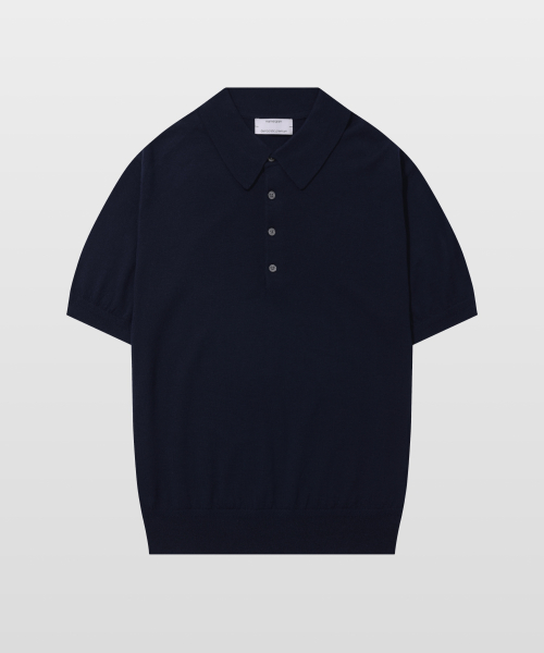 Вязаное поло Zegna YARN Navy из итальянской шерсти Zegna Summer Wool 100%