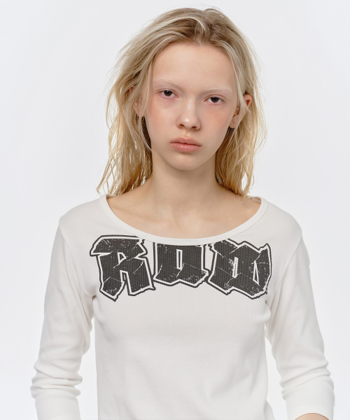 RAW THREE-QUARTER T-SHIRT, WHITE